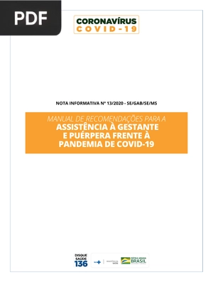 Manual de Recomendações para a Assistência À Gestante e Puérpera frente à Pandemia de Covid-19