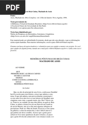 Memórias Póstumas de Brás Cubas