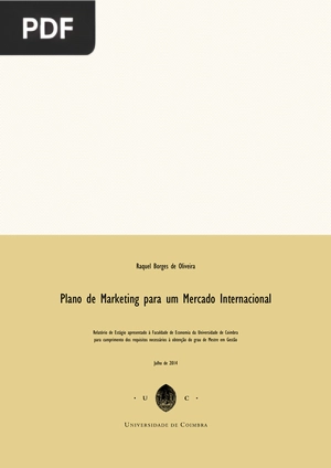 Plano de Marketing para um Mercado Internacional (dissertação)