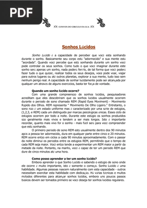 Sonhos Lúcidos