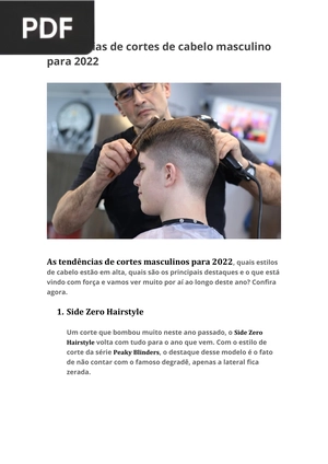 Tendências de cortes de cabelo masculino